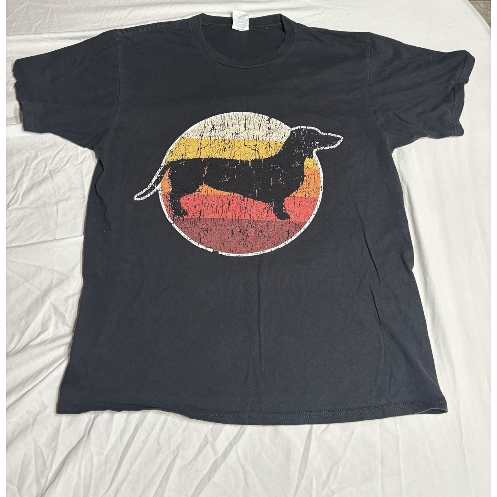 Vintage Style Dog Graphic Tee Men's Medium
